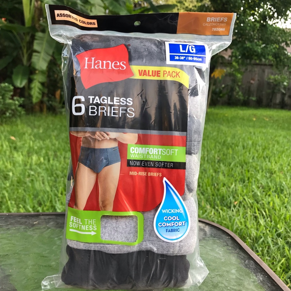 Hanes Men’s 6-Pack ComfortSoft Briefs.